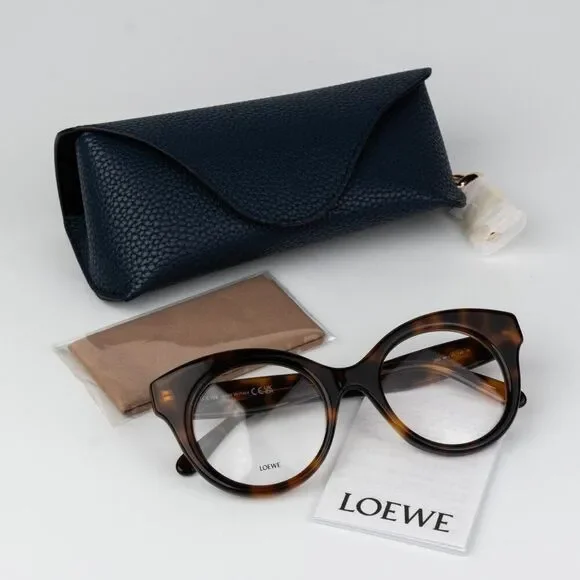 Loewe CURVY Men Eyeglasses Havana Round LW50074I 052 NEW AUTHENTIC